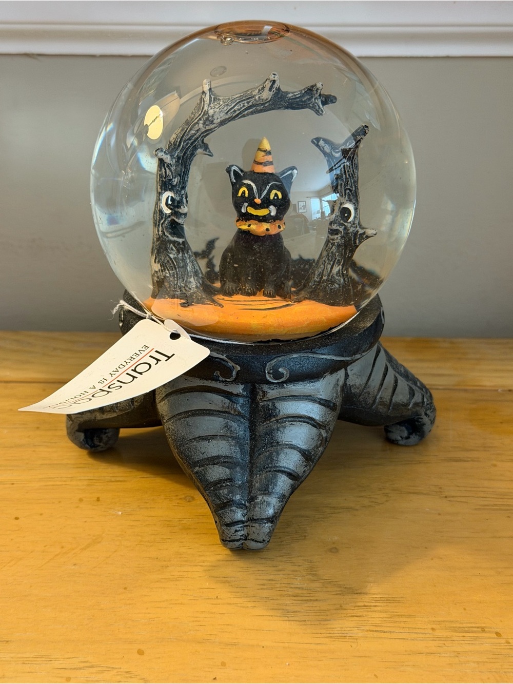 Johanna Parker Halloween Black Cat Snow Globe - Halloween Home Accent